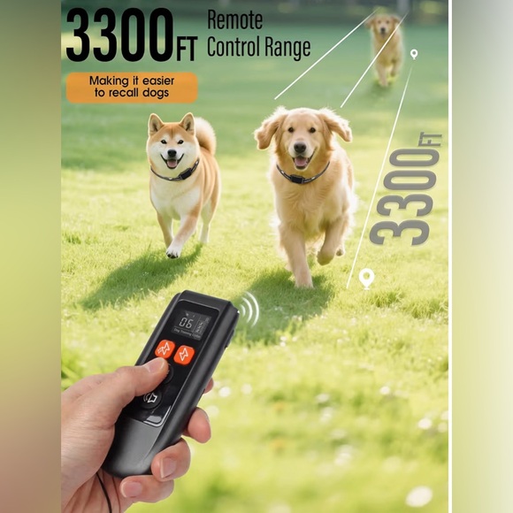 NIB- Rechargeable Dog Training Collar with Remote - Pink Collar - Picture 3 of 8